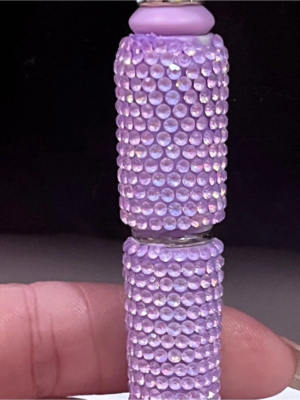 Designer inspired Lavender Heart silicone focal fancy beaded pen